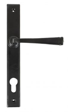 Click Here To Enlarge This Photo Of 33033 From The Anvil Avon Slimline Lever Espag. Lock Set - Black  - 92mm Centres - 212mm Screw Centres