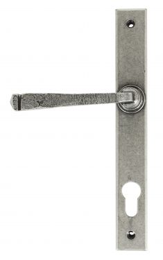 Click Here To Enlarge This Photo Of 33034 From The Anvil Avon Slimline Lever Espag. Lock Set - Pewter Patina  - 92mm Centres - 212mm Screw Centres