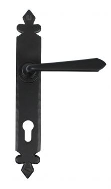 Click Here To Enlarge This Photo Of 33067 From The Anvil Black Cromwell Lever Espag. Lock Set  - 92mm Centres - 242mm Screw Centres