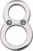 C1567 8-PC Heritage Brass Numeral 8 Face Fix 51mm (2") Polished Chrome Finish