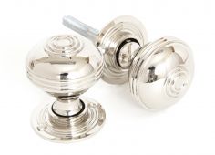 83855 From The Anvil Polished Nickel Prestbury Mortice/Rim Knob Set - 50mm