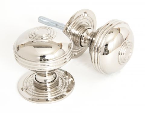 Click Here To Enlarge This Photo Of 83856 From The Anvil Polished Nickel Prestbury Mortice/Rim Knob Set - 63mm