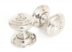83863 From The Anvil Polished Nickel Elmore Concealed Mortice Knob Set