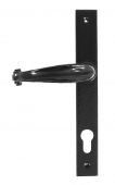 33035 From The Anvil Black Cottage Slimline Lever Espag. Lock Set  - 92mm Centres - 212mm Screw Centres