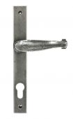 33036 From The Anvil Pewter Patina Cottage Slimline Lever Espag. Lock Set  - 92mm Centres - 212mm Screw Centres