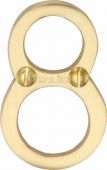 C1567 8-SB Heritage Brass Numeral 8 Face Fix 51mm (2") Satin Brass Finish