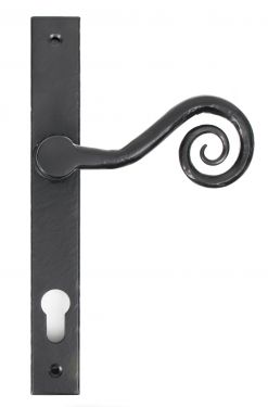Click Here To Enlarge This Photo Of 33037L From The Anvil Black Monkeytail Slimline Lever Espag. Lock Set - LH - 92mm Centres - 212mm Screw Centres