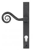 33037R From The Anvil Black Monkeytail Slimline Lever Espag. Lock Set - RH - 92mm Centres - 212mm Screw Centres