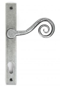 Click Here To Enlarge This Photo Of 33038L From The Anvil Pewter Patina Monkeytail Slimline Lever Espag. Lock Set - LH - 92mm Centres - 212mm Screw Centres