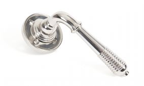 33086 From The Anvil Polished Nickel Reeded Lever on Rose Set