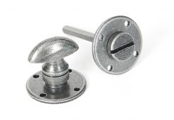 33383 From The Anvil Pewter Round Bathroom Thumbturn