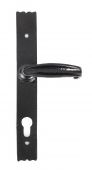 73143 From The Anvil Black Cottage Lever Espag. Lock Set - 92mm Centres - 191mm Screw Centres