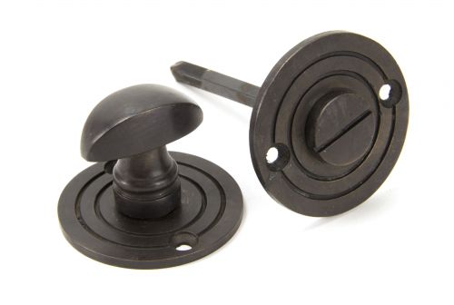 Click Here To Enlarge This Photo Of 83958 From The Anvil Aged Bronze Round Bathroom Thumbturn