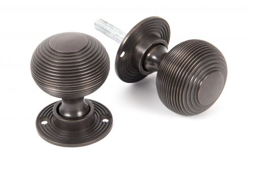 Click Here To Enlarge This Photo Of 83947 From The Anvil Aged Bronze Heavy Beehive Mortice/Rim Knob Set