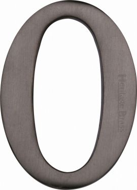 Click Here To Enlarge This Photo Of C1568 0-MB Heritage Brass Numeral 0 Self Adhesive 51mm (2") Matt Bronze Finish