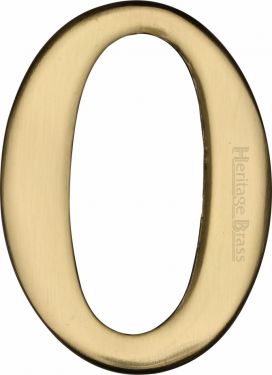 Click Here To Enlarge This Photo Of C1568 0-PB Heritage Brass Numeral 0 Self Adhesive 51mm (2") Polished Brass Finish
