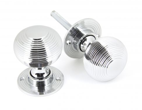 Click Here To Enlarge This Photo Of 90273 From The Anvil Polished Chrome Heavy Beehive Mortice/Rim Knobs