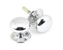 90291 From The Anvil Polished Chrome Mushroom Mortice/Rim Knob Set