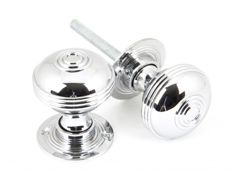 Click Here To Enlarge This Photo Of 90274 From The Anvil Polished Chrome Prestbury Mortice/Rim Knob Set - 50mm