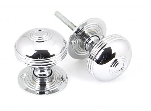 Click Here To Enlarge This Photo Of 90275 From The Anvil Polished Chrome Prestbury Mortice/Rim Knob Set - 63mm