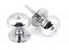 90275 From The Anvil Polished Chrome Prestbury Mortice/Rim Knob Set - 63mm