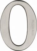C1568 0-SN Heritage Brass Numeral 0 Self Adhesive 51mm (2") Satin Nickel Finish