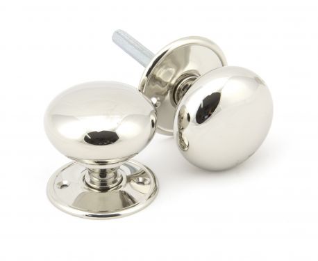 Click Here To Enlarge This Photo Of 91530 From The Anvil Polished Nickel 57mm Mushroom Mortice/Rim Knob Set