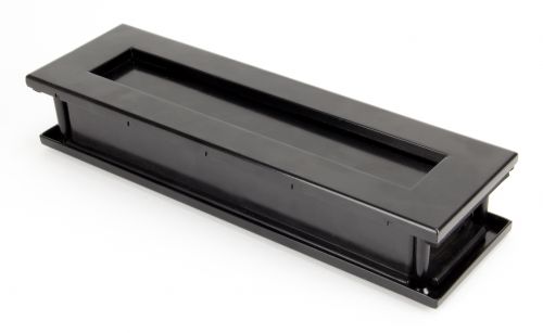 Click Here To Enlarge This Photo Of 91526 From The Anvil Black Traditional Letterbox - Size: 315x92mm - C/C: 283mm - Aperture: 249x41mm