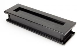 91526 From The Anvil Black Traditional Letterbox - Size: 315x92mm - C/C: 283mm - Aperture: 249x41mm