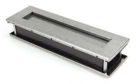 91527 From The Anvil Pewter Traditional Letterbox - Size: 315x92mm - C/C: 283mm - Aperture: 249x41mm