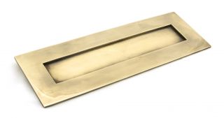 91881 From The Anvil Aged Brass Large Letter Plate - Size: 304x96mm - C/C: 268mm - Aperture: 232x56mm