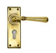 91417 From The Anvil Aged Brass Newbury Lever Euro Set
