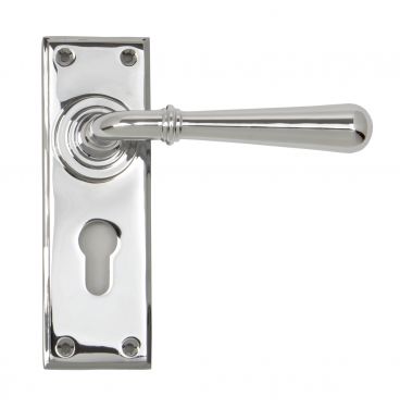 Click Here To Enlarge This Photo Of 91424 From The Anvil Polished Chrome Newbury Lever Euro Set