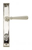 91427 From The Anvil Polished Nickel Newbury Slimline Lever Espag. Lock Set  - 92mm Centres - 212mm Screw Centres