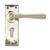 91431 From The Anvil Polished Nickel Newbury Lever Euro Set