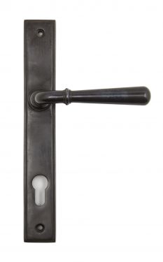 Click Here To Enlarge This Photo Of 91434 From The Anvil Aged Bronze Newbury Slimline Lever Espag. Lock Set  - 92mm Centres - 212mm Screw Centres