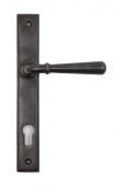 91434 From The Anvil Aged Bronze Newbury Slimline Lever Espag. Lock Set  - 92mm Centres - 212mm Screw Centres