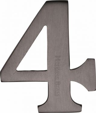 Click Here To Enlarge This Photo Of C1568 4-MB Heritage Brass Numeral 4 Self Adhesive 51mm (2") Matt Bronze Finish