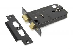 91117 From The Anvil Black 5" 3 Lever Horizontal Bathroom Lock