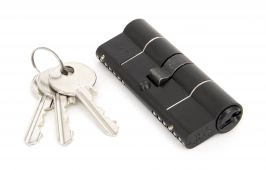 90239 From The Anvil Black 40/40 6pin British Standard 1* Kitemarked Euro Profile Double Cylinder (Keyed Alike)