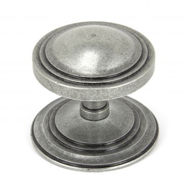 Click Here To Enlarge This Photo Of 90069 From The Anvil Pewter Art Deco Centre Door Knob 80mm
