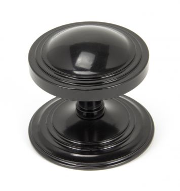 Click Here To Enlarge This Photo Of 90070 From The Anvil Black Art Deco Centre Door Knob 80mm