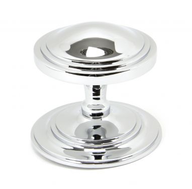 Click Here To Enlarge This Photo Of 90073 From The Anvil Polished Chrome Art Deco Centre Door Knob 80mm