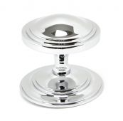 90073 From The Anvil Polished Chrome Art Deco Centre Door Knob 80mm