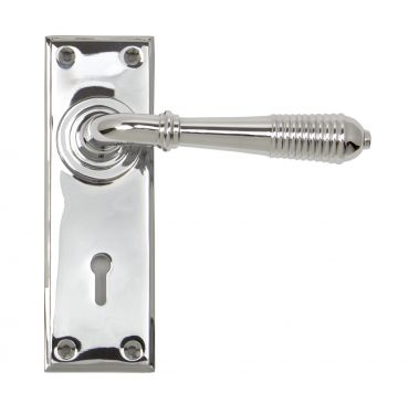 Click Here To Enlarge This Photo Of 33306 From The Anvil Polished Chrome Reeded Lever Lock Set