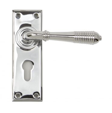 Click Here To Enlarge This Photo Of 33309 From The Anvil Polished Chrome Reeded Lever Euro Set