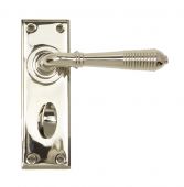 33326 From The Anvil Polished Nickel Reeded Lever Bathroom Set