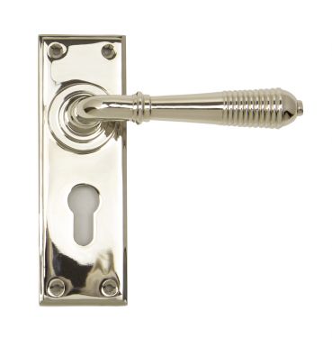 Click Here To Enlarge This Photo Of 33327 From The Anvil Polished Nickel Reeded Lever Euro Set
