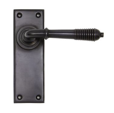 Click Here To Enlarge This Photo Of 83954 From The Anvil Aged Bronze Reeded Lever Latch Set