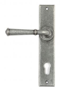 Click Here To Enlarge This Photo Of 45129 From The Anvil Pewter Regency Lever Espag. Lock Set  - 92mm Centres - 215mm Screw Centres